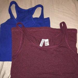 Burgundy and Blue Tank Top